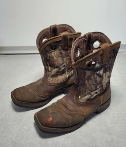 Durango Lil Big Kid Camo SaddlePull on Boot Brown And Camo DBT0121 Size 6.5M - Picture 1 of 7