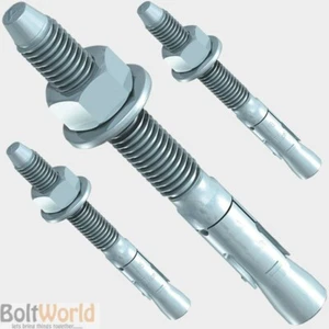 M12 x 180mm THROUGH ANCHOR WALL BOLTS BRICK MASONRY CONCRETE THROUGHBOLTS - Picture 1 of 2