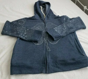LUCKY BRAND Girl's Full-Zip Hoodie Sweatshirt Blue size L (12-14) 🍀 - Picture 1 of 10