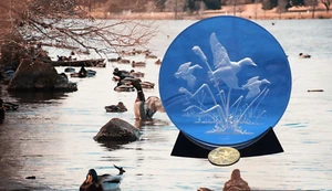 acrylic plastic etched Duck Campbell Statue coin duck hunter hunting gift - Picture 1 of 6