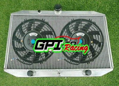 62MM Alu Radiator +Fan For Jaguar XKE E-TYPE Series 3 5.3L V12 XK-E 1971-1974 MT Foto 1 de 4
