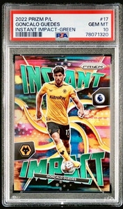 2022-23 Goncalo Guedes Panini Prizm Instant Impact Green Prizm Card 3/5 PSA 10