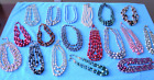 ❤❤  Huge Lot Of 18 Beautiful Vintage multi Strand Beaded Necklaces Japan Coro +
