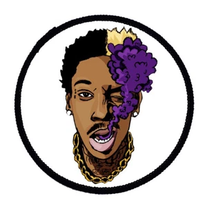 Circular Printed Patch - Wiz Khalifa Hip Hop Art Sew On Badge in 3 sizes - Picture 1 of 1