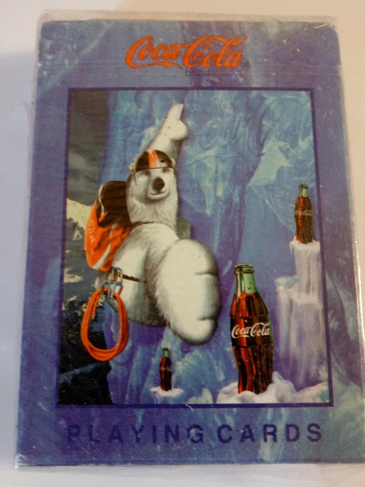 Coca cola Polar Bear Playing Cards Bicycle New 1998 - Image 1 of 2