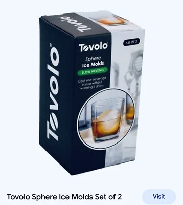 Tovolo Sphere Ice Molds Set of 2 - Cool your beverage in Style New - Image 1 of 4