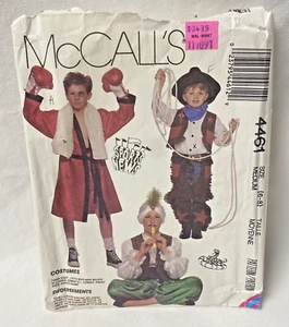 McCall's 4461 Pattern Halloween Costume Boxer Cowboy Genie Pirate Child 6-8 - Picture 1 of 6
