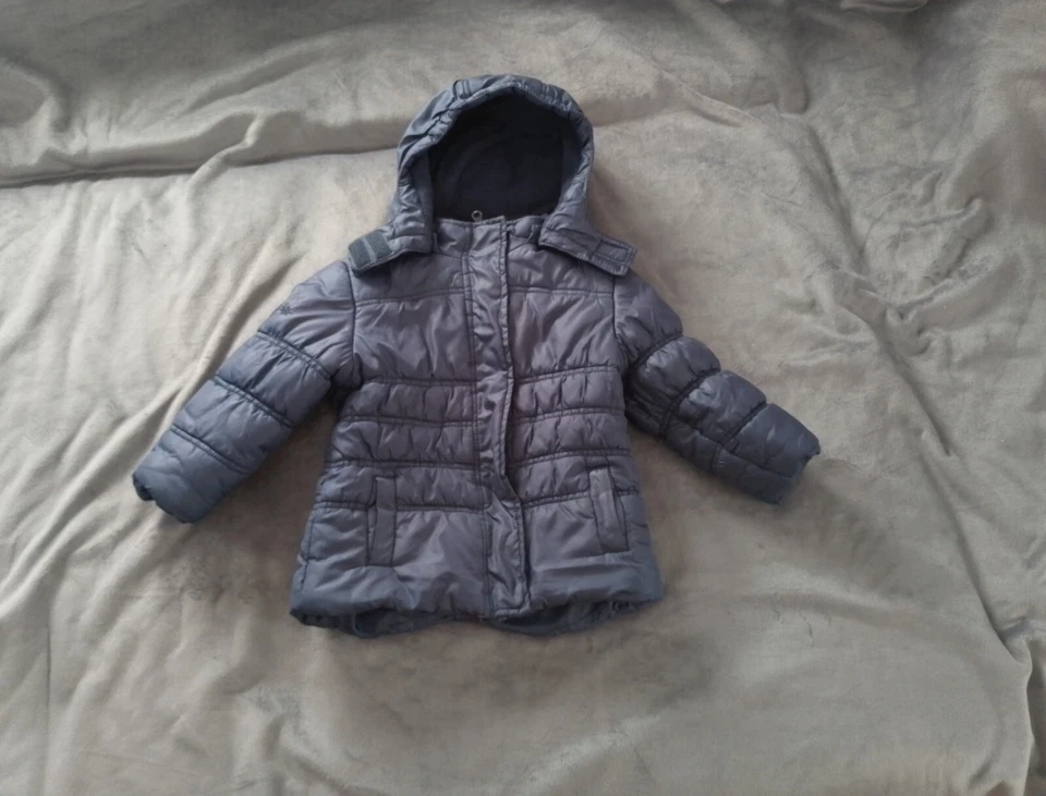 Dunkelblaue Steppjacke gr 86/92 - Bild 1 von 4