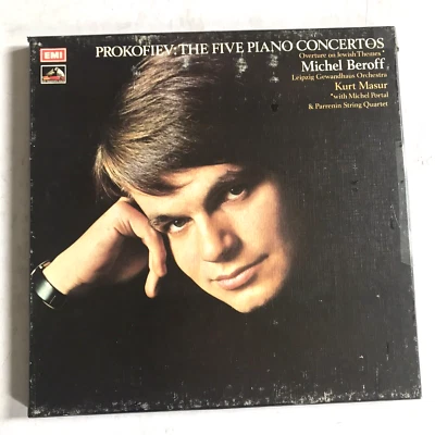 SLS 882 Prokofiev Five Piano Concertos Michel Beroff Kurt Mazur EMI Box Set - Image 1 of 4