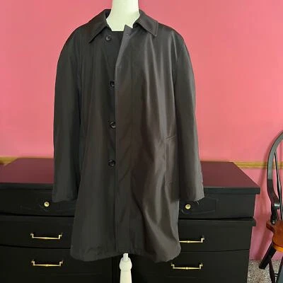 Rainforest Mid Length Button Lined Trench Coat Mens 40 Reg - Image 1 of 4