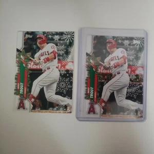 2020 Topps Holiday Mike Trout SP! Xmas Decorations! Lot Of 2 - Picture 1 of 8