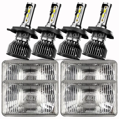 4PCS " Inch LED Headlights Hi/Lo Sealed Beam For GMC R1500 Suburban 1989 - 91 Foto 1 de 4