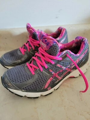  Asics Duomax T48AQ Running Sneakers Women's Gray Size 8 Breast Cancer Used - Image 1 of 4