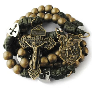 Bronze Paracord Rosary ( Rugged ) - Photo 1 sur 2