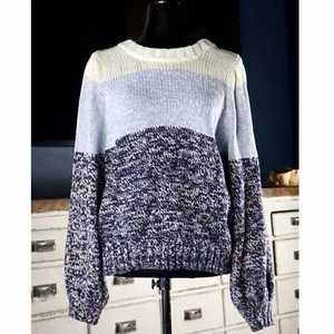 Maglione pullover Anthropologie Carroll colore blu bloccato nuovo con etichette $130 XL - Foto 1 di 8