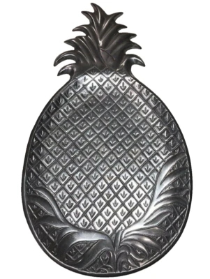 PLATO BANDEJA PIÑA ALUMINIO FUNDIDO HECHO EN INDIA #22701 16-3/8" X 9.5" Foto 1 de 4