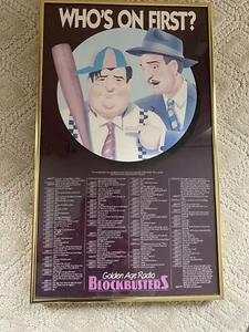 Póster de béisbol 1985 Abbott & Costello Who's On First Golden Age of Radio 18x11 - Imagen 1 de 16