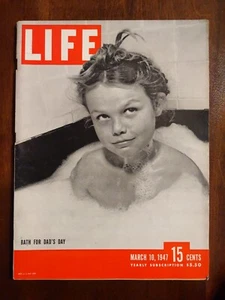 Life Magazine March 10, 1947 entire magazine, RARE NEWSTAND COPY - Picture 1 of 2