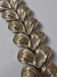 Vintage Coro Chunky Heavy Metal Fall Leaves Leaf Bracelet - Bild 1 von 24