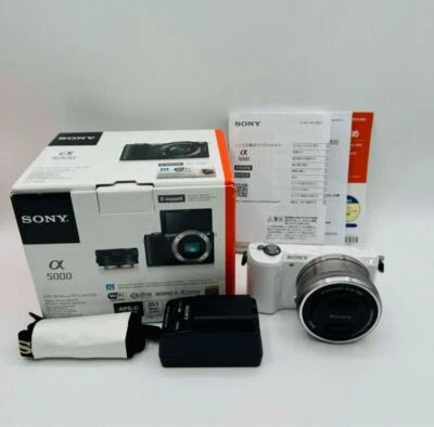 [Excellent+5] Sony Alpha a5000 ILCE-5000 Mirrorless Camera with Lens japan white - Image 1 of 4