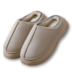 Kuschelige Plateau Fuzzy Hausschuhe für Damen und Herren kurze Knöchel Hausschuhe mit Anti-Sl - Bild 1 von 12