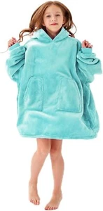 Blanket Hoodie for Kids Super Soft Warm Oversized Hooded Blanket Sweatshirt - Picture 1 of 14