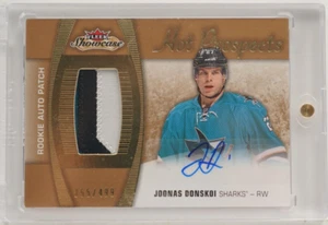 2015-16 Fleer Showcase Joonas Donskoi Rookie Patch Auto RC #55/499 Sharks Card - Picture 1 of 2