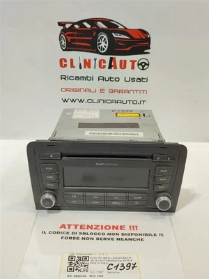 AUTORADIO PER AUDI A3 Sportback (8PA) 8P0035186G CBZ (08>15) - Immagine 1 di 4