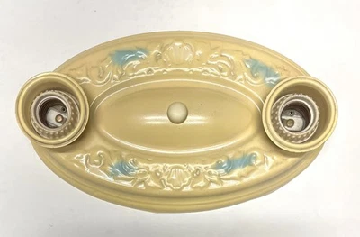 Lámpara de techo de montaje empotrado Art Deco vintage años 20 2 bombillas, soporte de montaje Foto 1 de 4