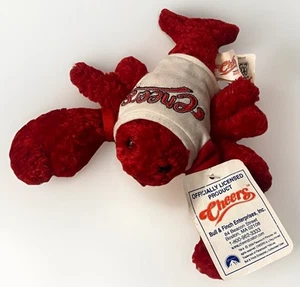 RARE CHEERS TV SHOW LOBSTER PLUSH TOY Fiesta Vintage Stuffed Animal Tags Boston - Picture 1 of 19