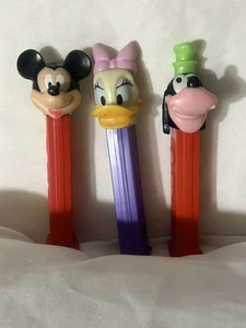 VTG Set of 3 Disney PEZ Dispensers: Mickey Mouse, Donald Duck, Goofy - Picture 1 of 14