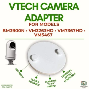 VTech Baby Monitor Tripod Adapter: 3D Printed 1/4" Thread Converter - Picture 1 of 8