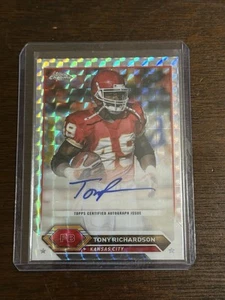 2024 Topps Chrome Football Silver Geometric Tony Richardson Autogrammkarte - Bild 1 von 6