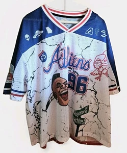 Outkast ATLiens 96 Atlanta Braves Multi-color Cut Off Style Jersey Size XL NWOT - Picture 1 of 7