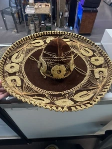 Vintage Pigalle Mexican Light Brown Sombrero Western Mariachi Hat - Picture 1 of 16