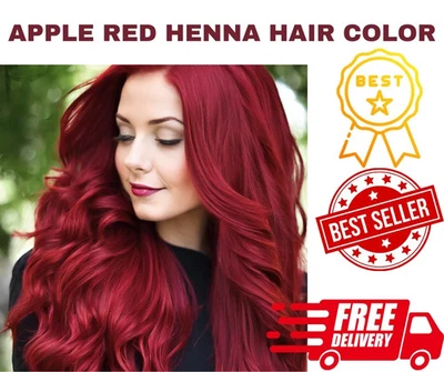 ЯБЛОЧНО-КРАСНАЯ НАТУРАЛЬНАЯ ХНА МГНОВЕННАЯ КРАСКА ДЛЯ ВОЛОС ОРГАНИЧЕСКИЙ УНИСЕКС 100% БЕЗ ХИМИКАТОВ - Изображение 1 из 4