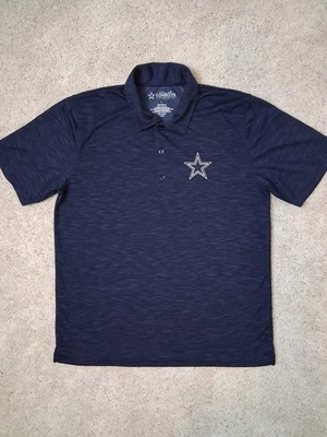 Dallas Cowboys Logo Ropa Auténtica NFL Azul Marino Polo Cuello Camisa Para Hombre Grande Foto 1 de 4