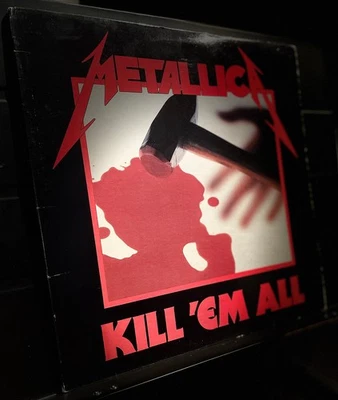METALLICA - KILL 'EM ALL BANZAI WHITE LABEL CANADA 1984 VINYL LP RARE SHIPS FREE - Image 1 of 4