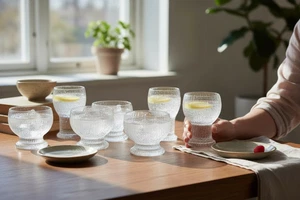 Vintage Iittala Ultima Thule Footed Glasses – Set of 8 - Bild 1 von 9