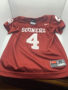 Nike Team 2T Toddler OU Oklahoma Sooners Kids Football Jersey #4 - Picture 1 of 8