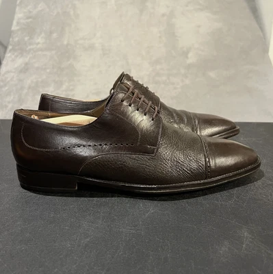 Mezlan Shoes Mens Size 11 Brown Cap Toe Derby Dress Leather Made in Spain M456 - Image 1 of 4