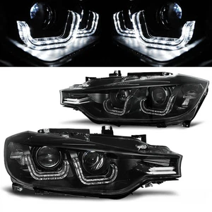 LED Tagfahrlicht Scheinwerfer für BMW F30/F31 10.2011 - 05.2015 schwarz - Bild 1 von 4