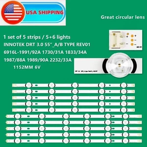 LED strips For LG 55LB5950 6916L-1730A 6916L-1731A 6916L-1833A 6916L-1990A - Picture 1 of 3