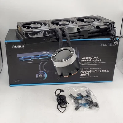 Lian Li Hydroshift II 360 TL RGB Liquid CPU Cooler - 360mm AIO - Black *READ* - image 1 of 4
