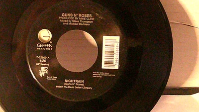 Guns N' Roses,Geffen,"Nightrain" US,7" 45, 1987 hard rock classic, Mint Foto 1 de 2