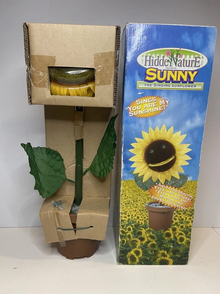 Vintage Hidden Nature Animated SUNNY Singing Sunflower Flower Pot New TESTED - Image 1 of 4