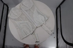 Vintage Lady Marlene White 30D Corset with Garter Straps - Picture 1 of 9