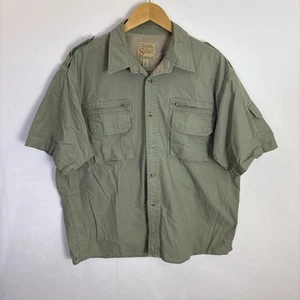 Cabela’s Safari Series Button Up Short Sleeve Shirt Gray Men’s L - Picture 1 of 4