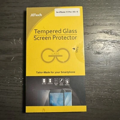 JETech Tempered Glass Screen Protector for iPhone 11 Pro /XS/X New Sealed - Image 1 of 4