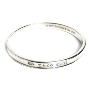 Tiffany & Co. 1837 Narrow Loop Bangle Bracelet Sterling Silver 925 NM Japan F/S - Picture 1 of 10